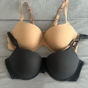 SKIMS Black and Tan Seamless Bras Everyday Comfort